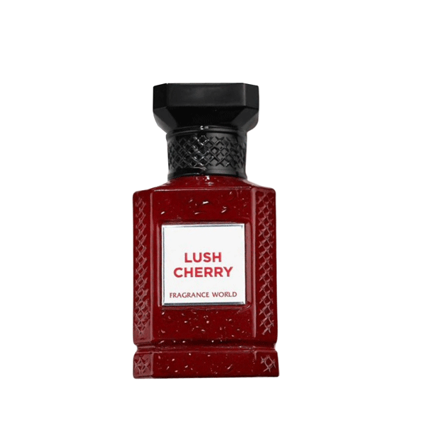 عطر لش چری فراگرنس ورد طرح جدید 80 میل/ LUSH CHERRY fragrance world 80mil/(تام فورد لاست چری(TOM FORD - Lost Cherry)